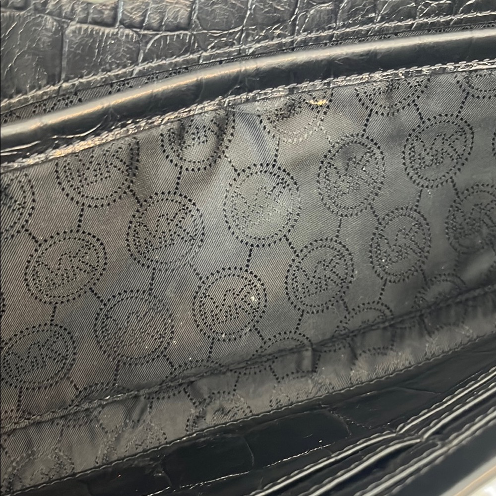 Michael Kors Black Croc-Patterned Clutch - Picture 7 of 7
